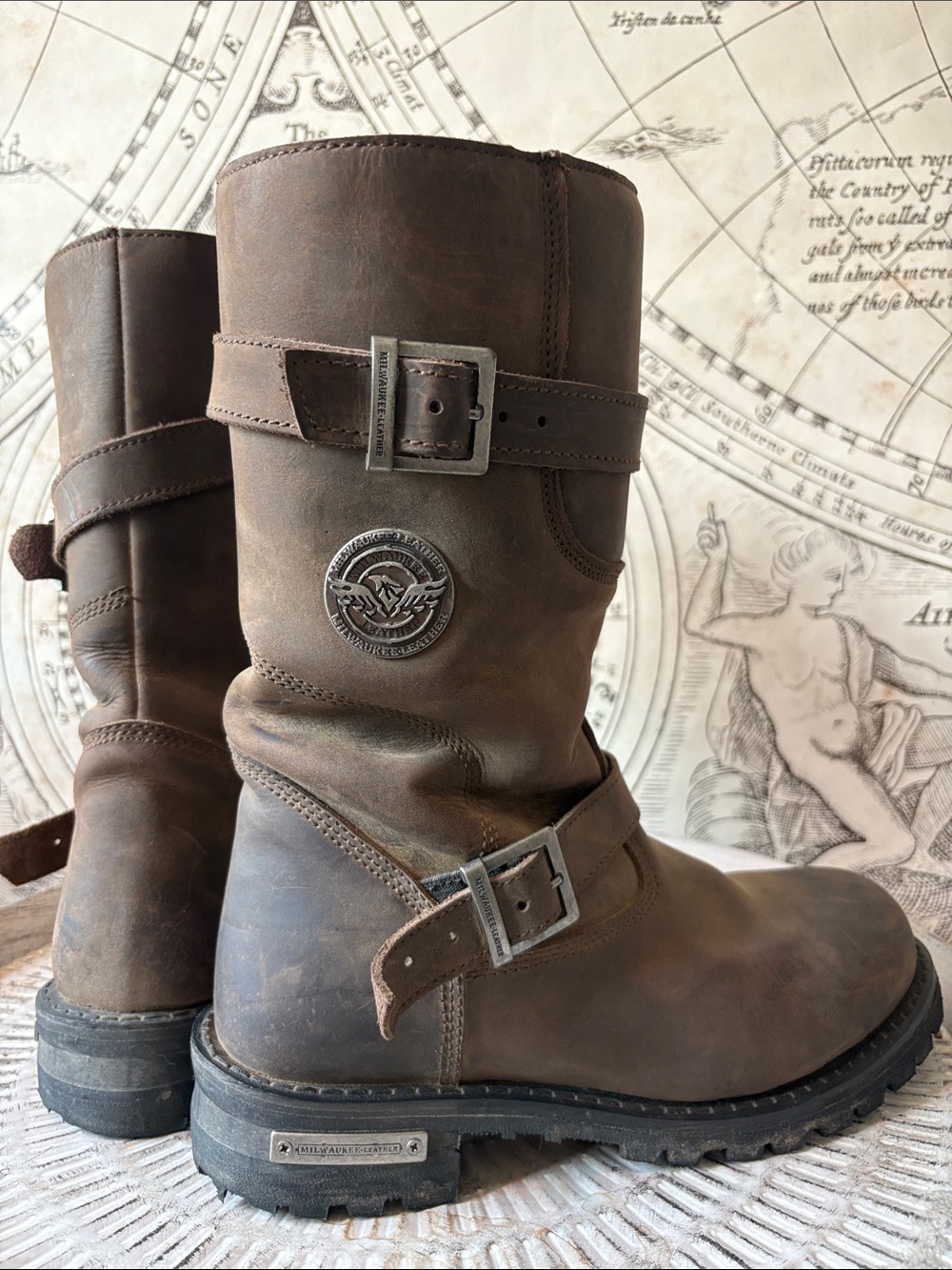 Milwaukee Leather Motorcycle Boots Brown Men’s 7 EU 40 - Picture 7 of 10